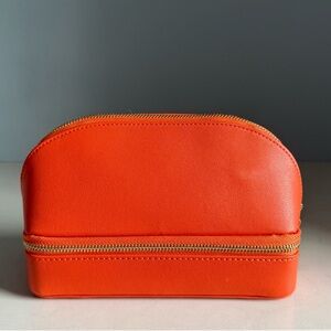 NEW Duo Travel Organizer Toiletry/Make-up/Jewelry Zippered Case Bold Orange